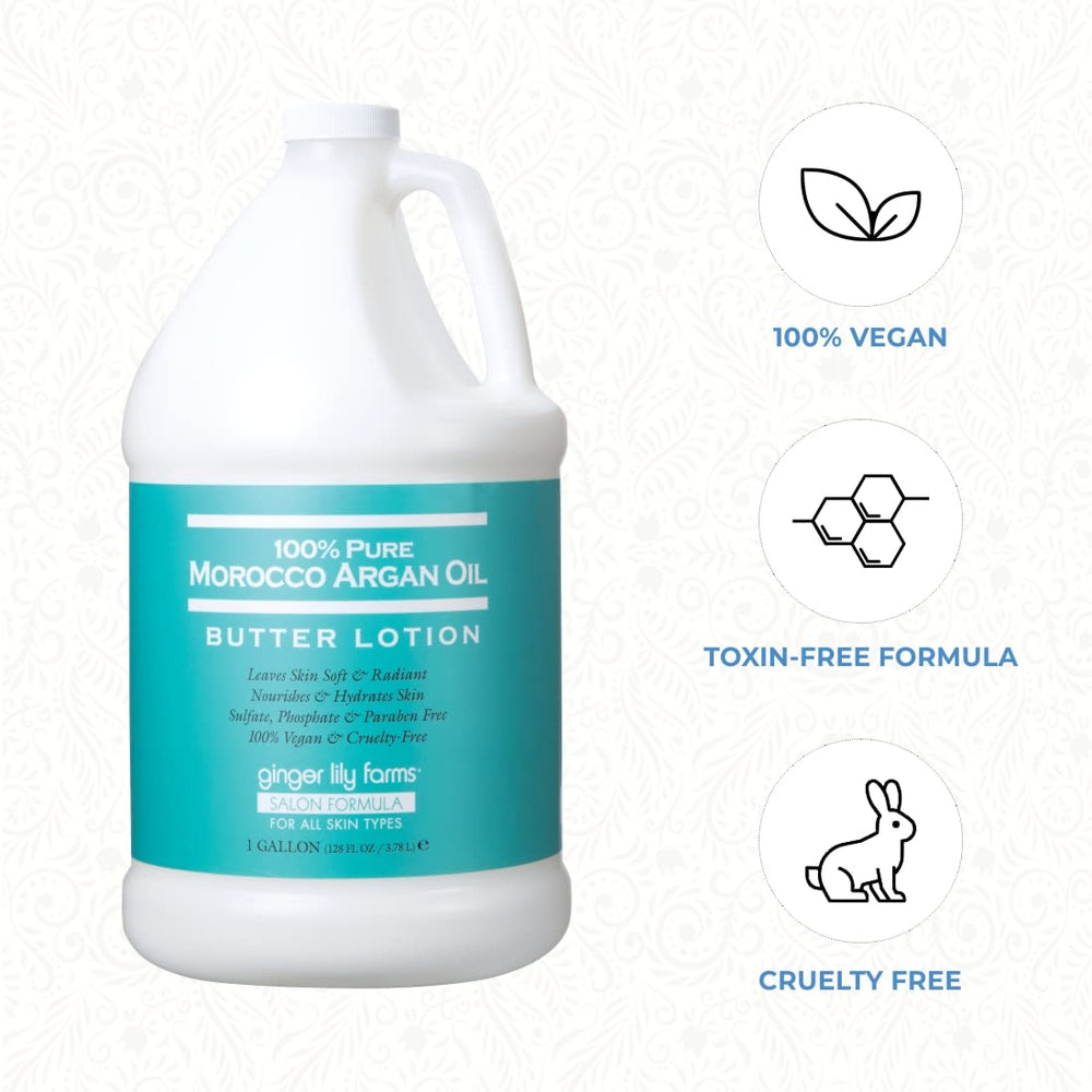 Ginger Lily Farms Salon Formula refill gallon packaging demonstrates eco-friendly, cost-efficient care.