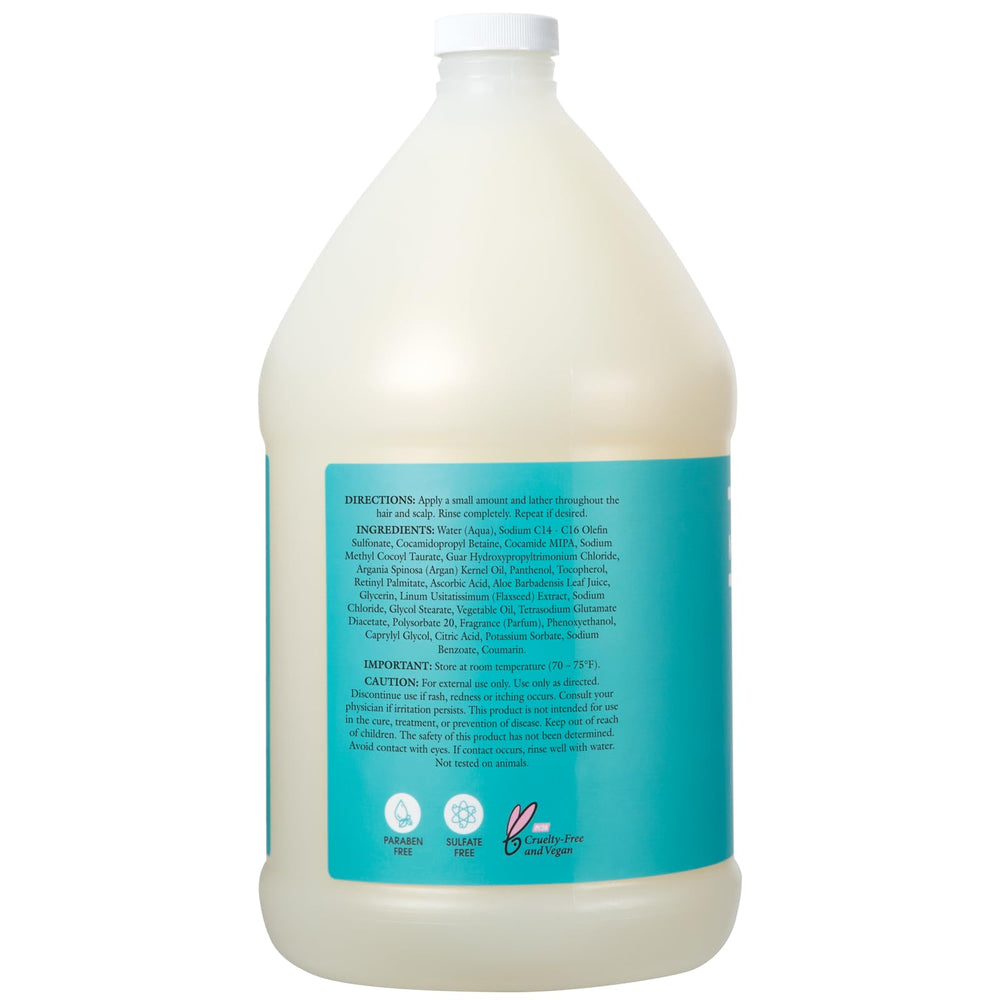 Ginger Lily Farms shampoo label closeup highlights vegan cruelty-free formula