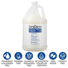 Ginger Lily Farms ZeroDerm lather closeup illustrating rich foam for daily cleansing.