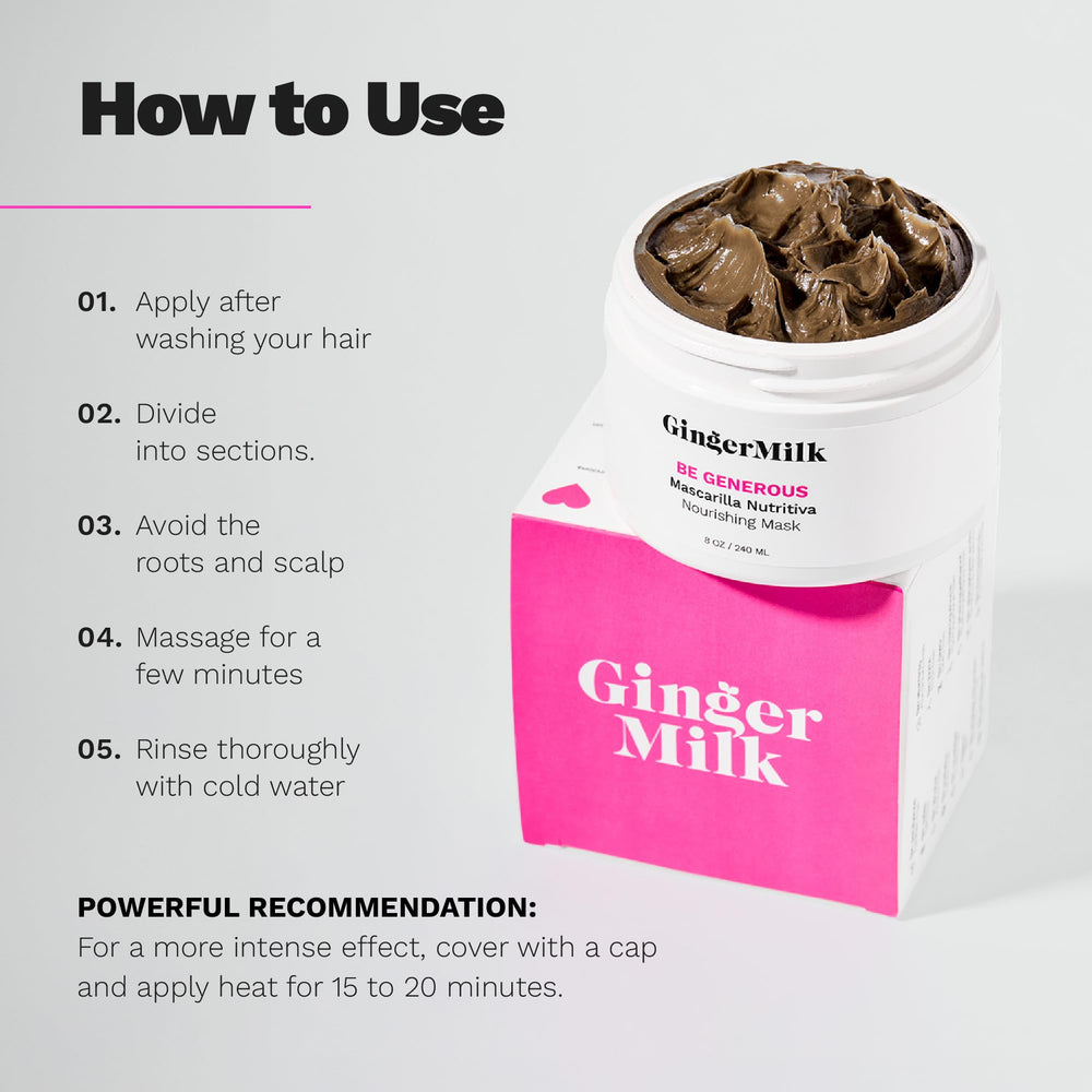 Ginger Milk Deep Repair Mask application on hair demonstrates easy conditioning