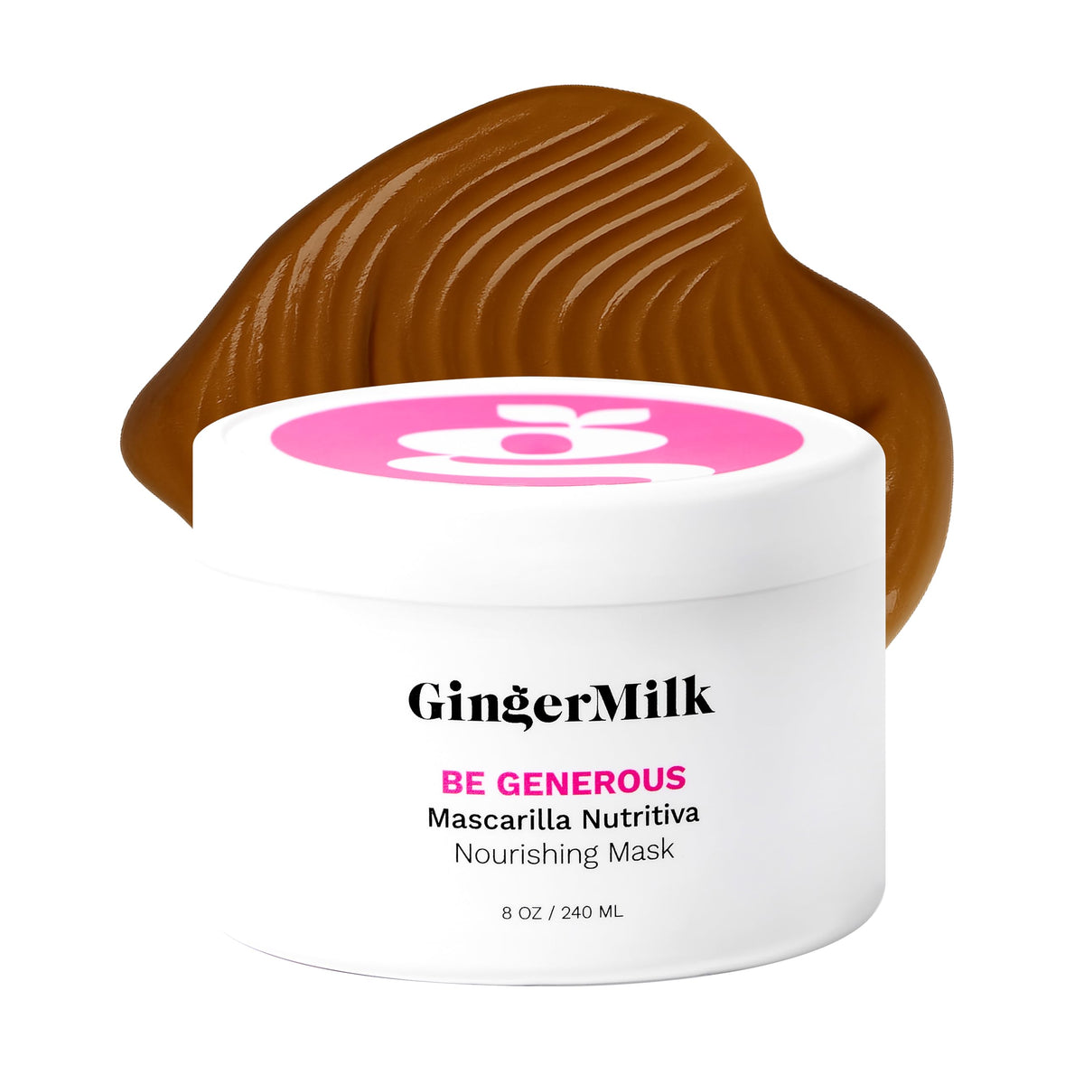 Ginger Milk Deep Repair Mask packaging shows Be Generous care for dry hair nourishment