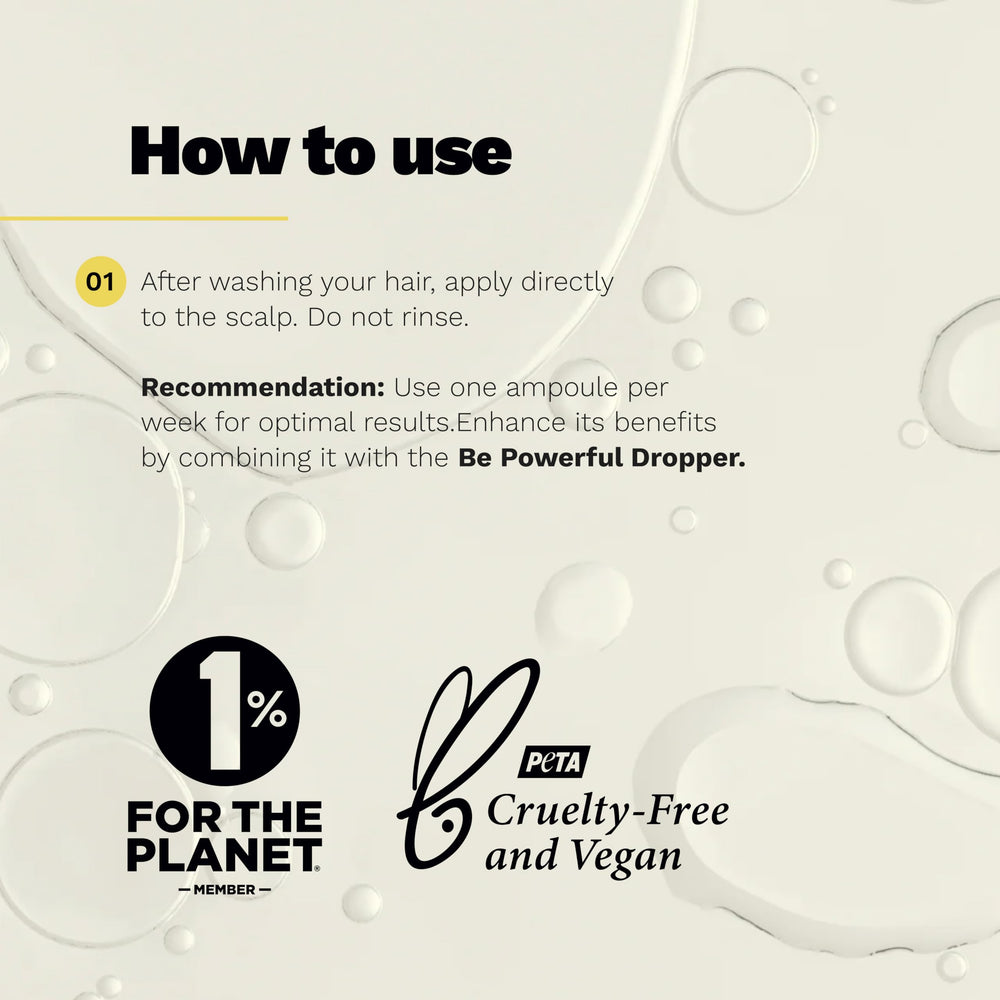 Ginger Milk Hair Growth Ampoule applying to scalp demonstrates easy massage.
