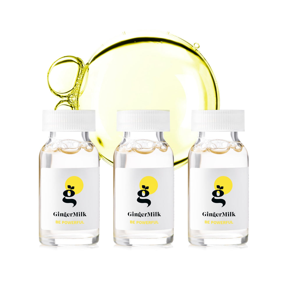 Ginger Milk Hair Growth Ampoule bottle for scalp revitalization and stronger roots.