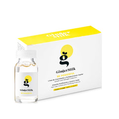 Ginger Milk Hair Growth Ampoule close-up label highlights vegan, cruelty-free formulation.