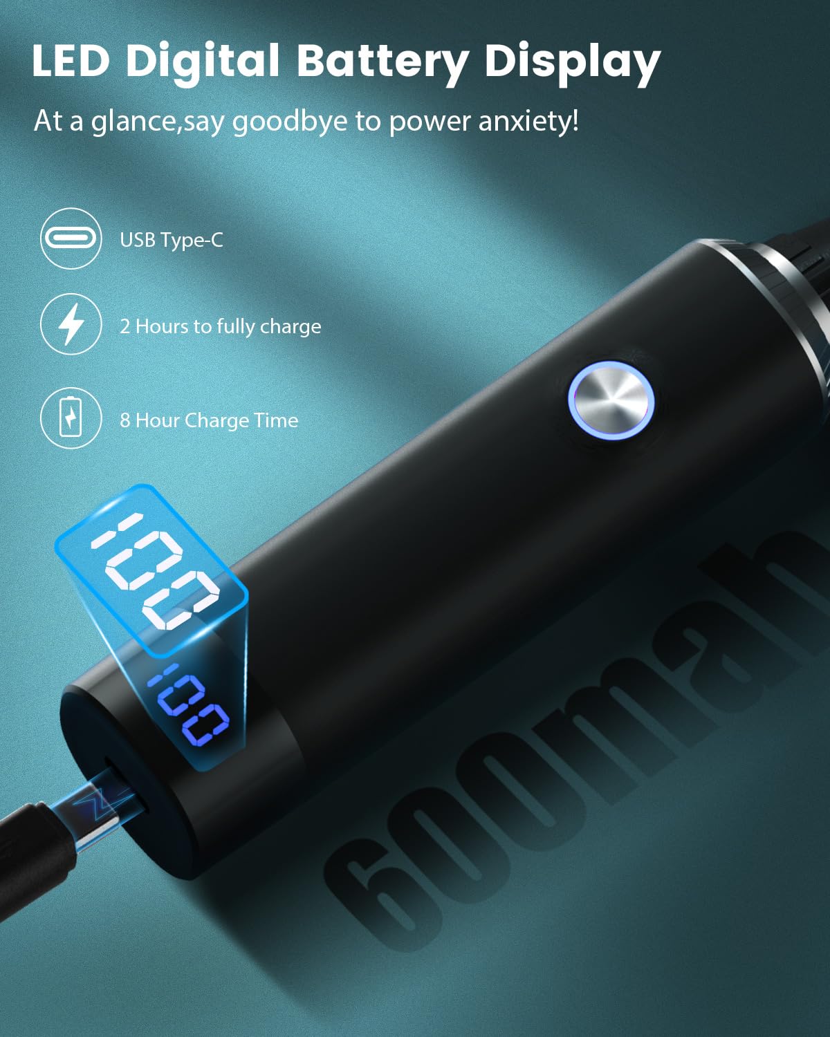 Ginity nose hair trimmer with dual-edge blades for smooth trimming on nose and eyebrows.
