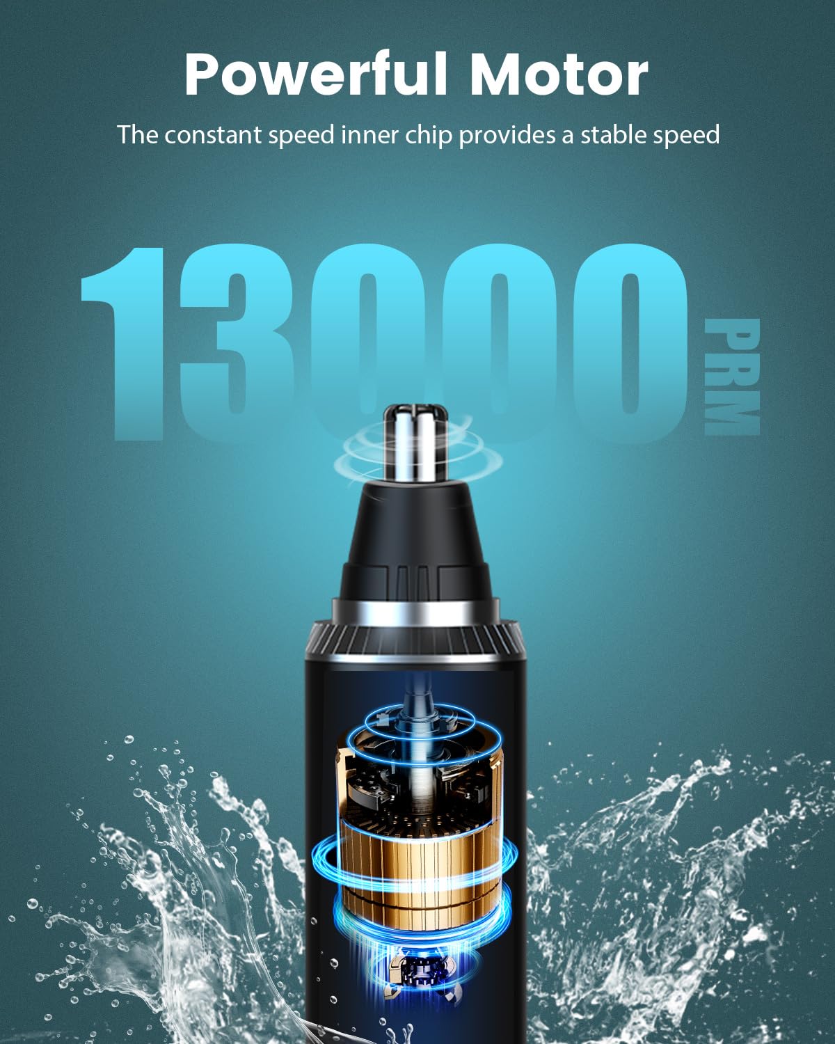 Ginity trimmer with interchangeable heads enables shared use and easy hygiene.