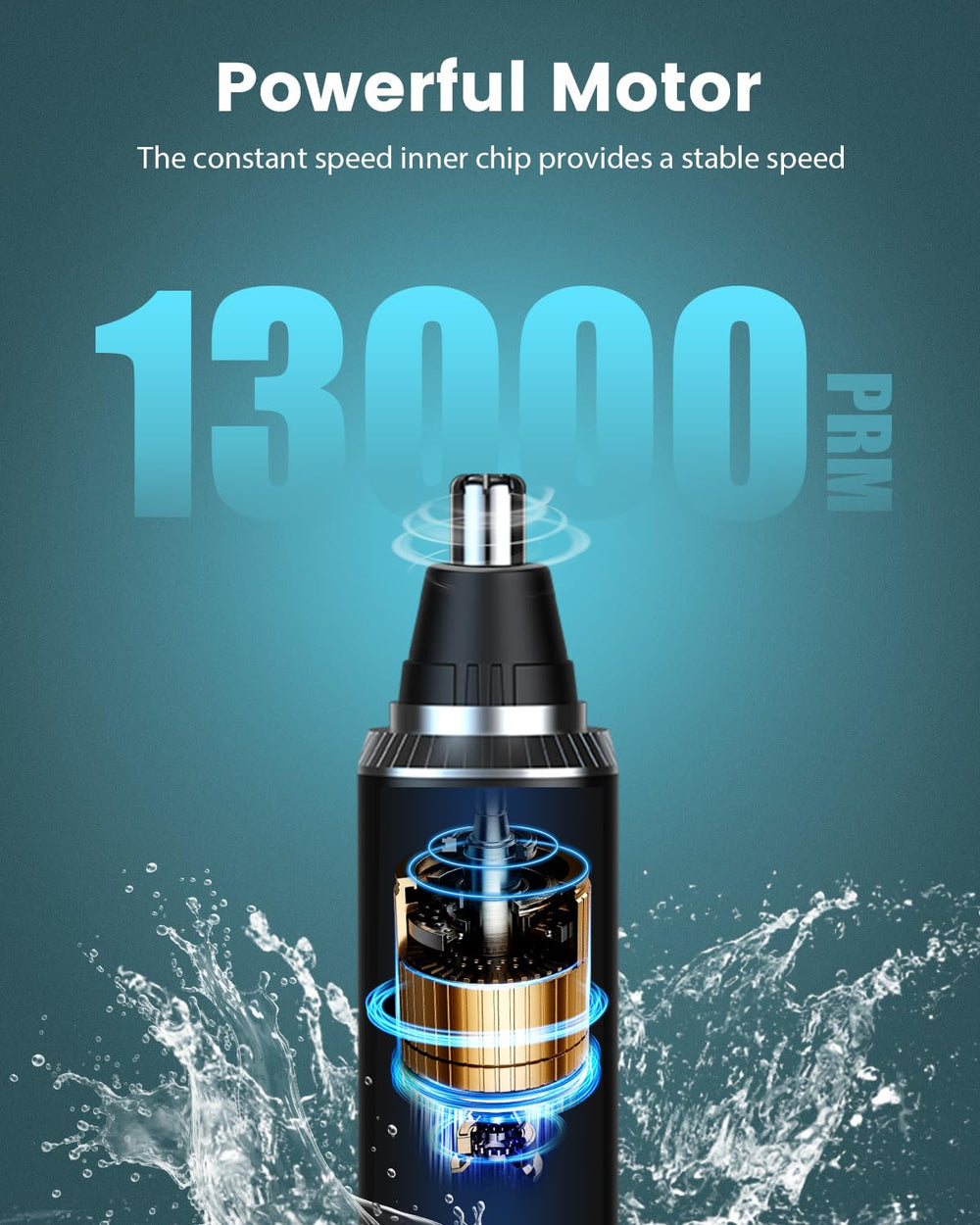 Ginity trimmer with interchangeable heads enables shared use and easy hygiene.