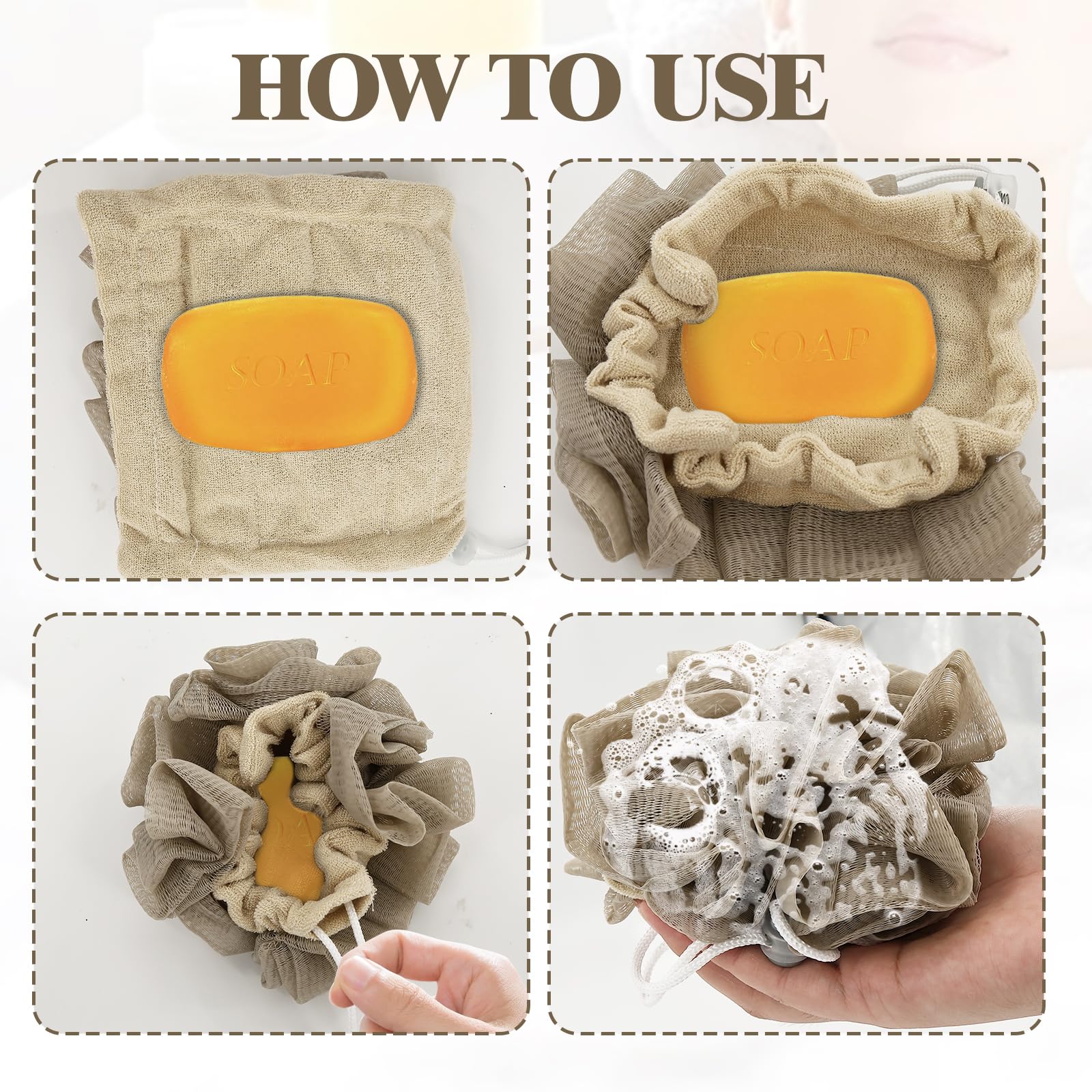 Giococo two-in-one loofah-layer combines washing and scrubbing for smoother skin