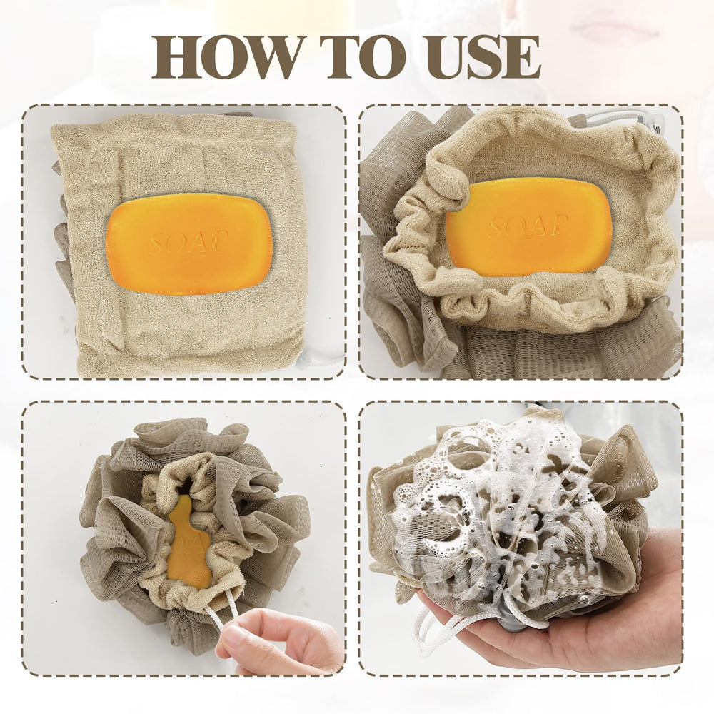 Giococo two-in-one loofah-layer combines washing and scrubbing for smoother skin