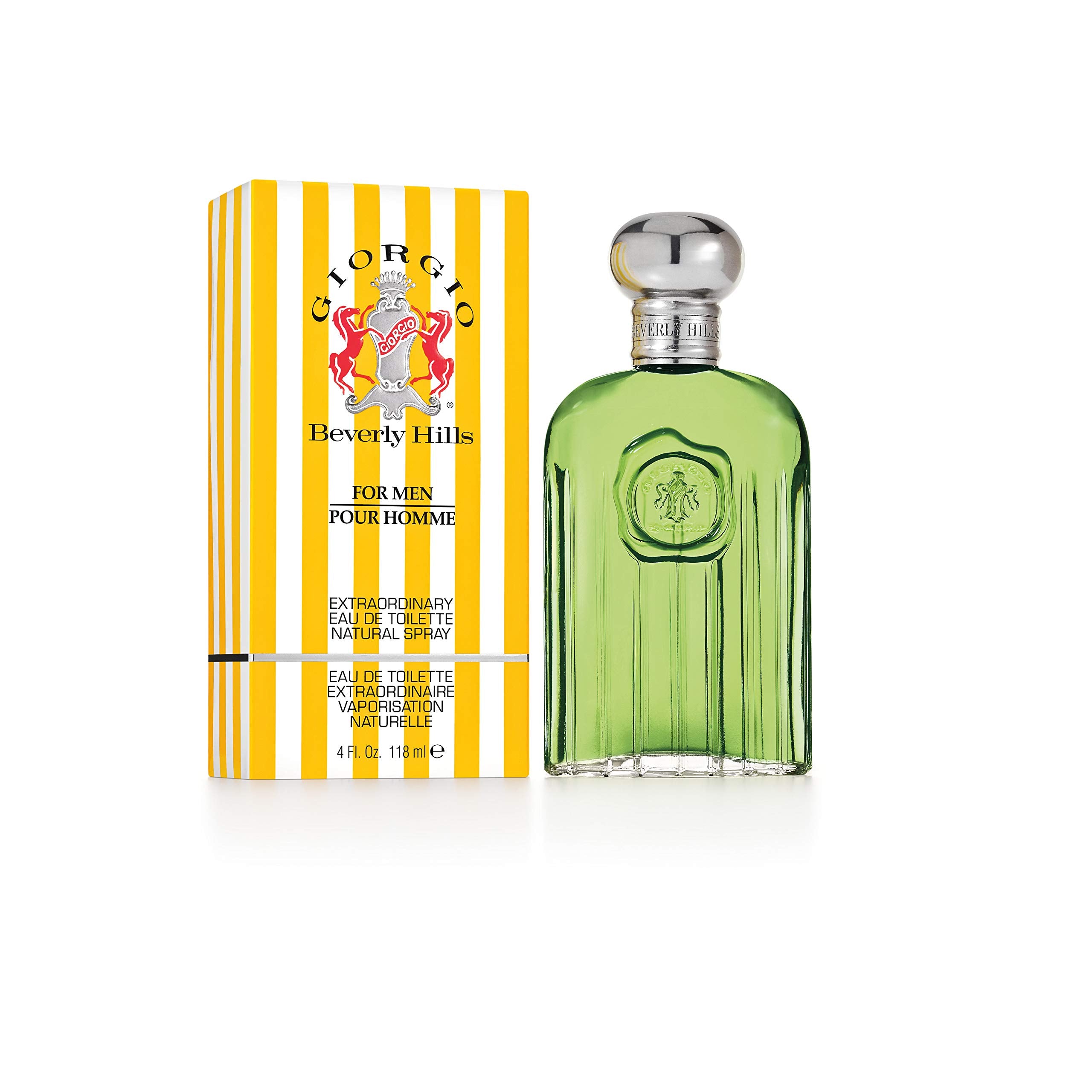 Giorgio Beverly Hills for Men EDT bottle front view highlighting classic daily fragrance.