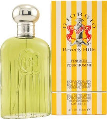 Giorgio Beverly Hills Giorgio for Men bottle front, romantic evenings and everyday confidence.