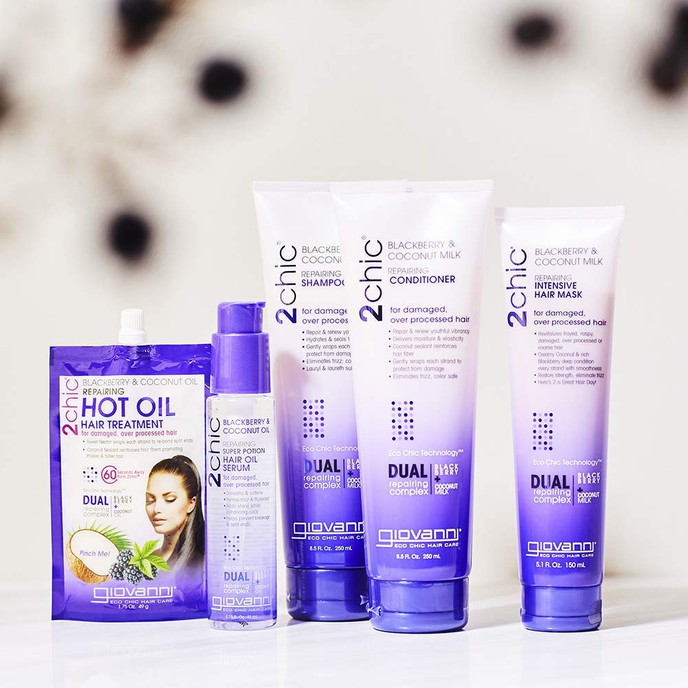 GIOVANNI 2chic elixir in-hand detangling and smoothing hair.
