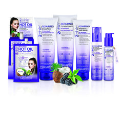 GIOVANNI 2chic conditioner being applied from mid-length to ends on damp hair