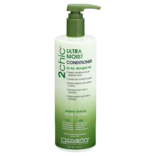 Giovanni 2chic Ultra-Moist Conditioner creamy-hydration texture for silky styling