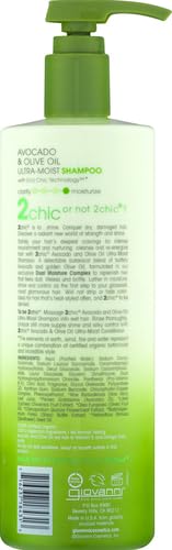 GIOVANNI 2chic Ultra-Moist Aloe vera and shea butter drops highlight gentle hydration.