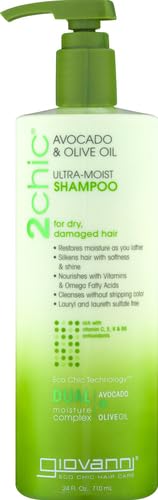 GIOVANNI 2chic Ultra-Moist Shampoo demonstrates rich foamy lather for thorough cleansing.