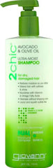 GIOVANNI 2chic Ultra-Moist Shampoo demonstrates rich foamy lather for thorough cleansing.