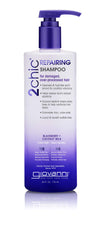 Giovanni 2chic Ultra-Repairing Shampoo bottle highlights color-safe cleansing and nourishing hydration.