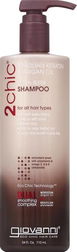 GIOVANNI 2chic Ultra-Sleek Shampoo side view showing color-safe formula for vibrant color