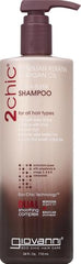 GIOVANNI 2chic Ultra-Sleek Shampoo side view showing color-safe formula for vibrant color
