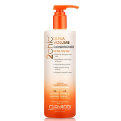 Giovanni 2chic Ultra-Volume conditioner bottle shows weightless volume for fine hair