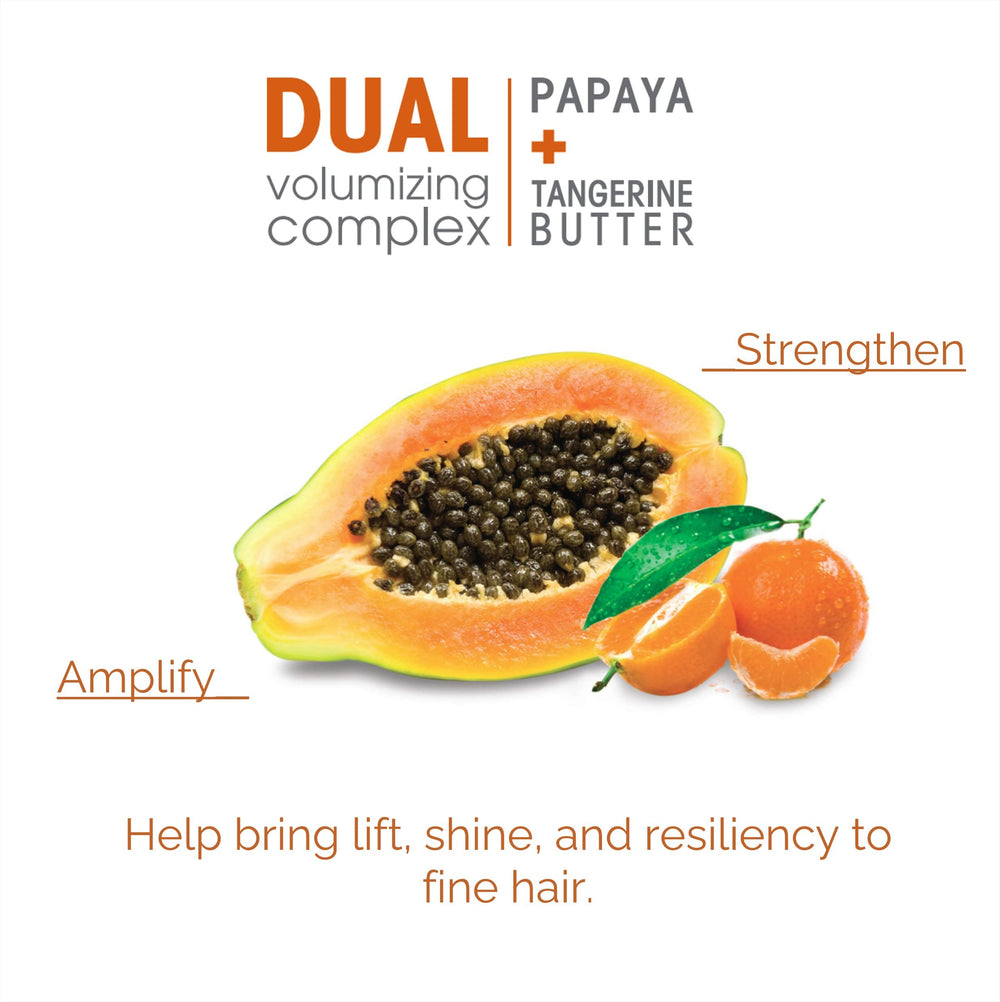 GIOVANNI 2chic Ultra-Volume Shampoo papaya butter label highlights nourishing ingredients.