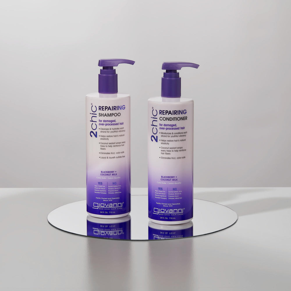 GIOVANNI 2chic vegan cruelty-free packaging highlights ethical hair care