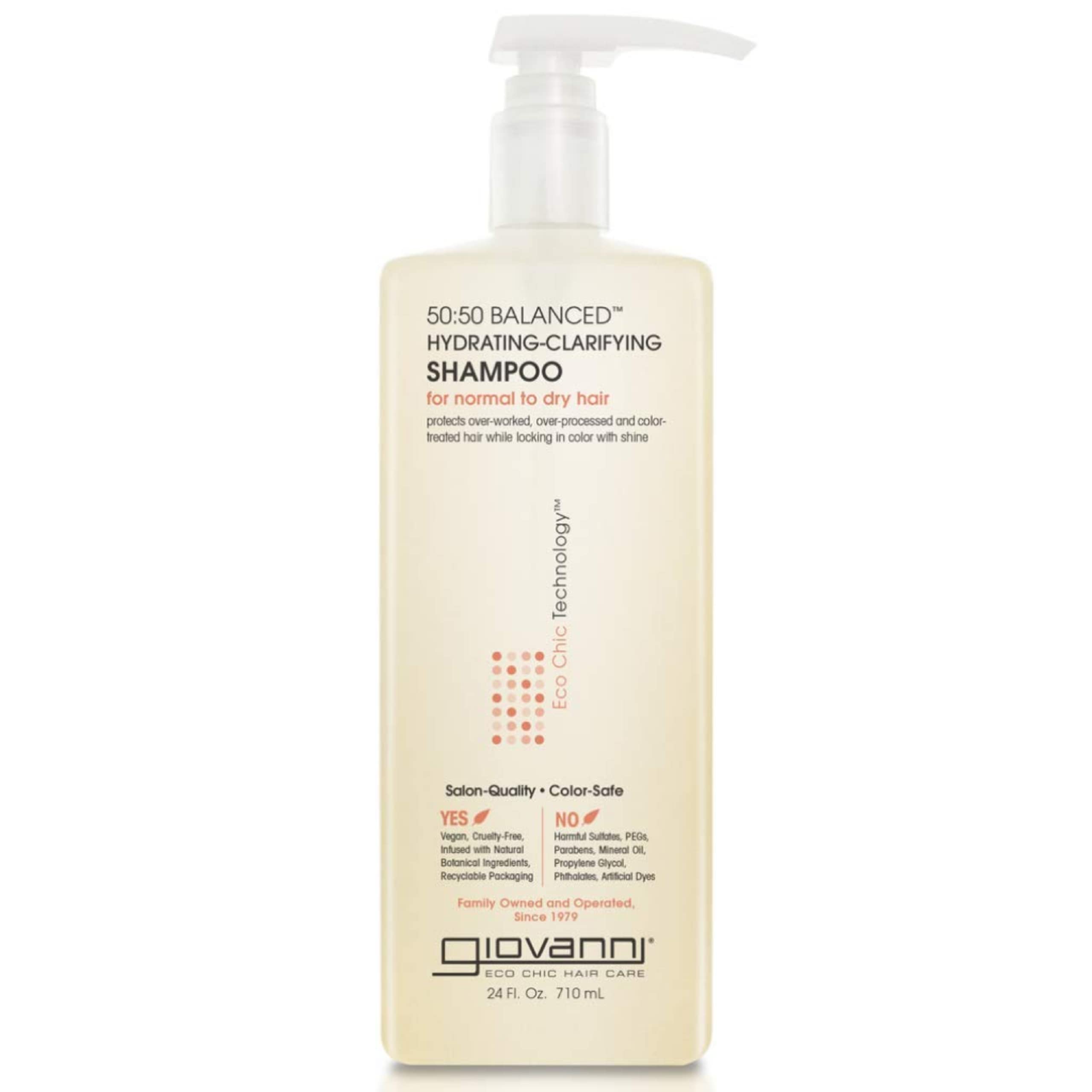 GIOVANNI 50:50 balance bottle ready for gentle daily cleansing and moisture