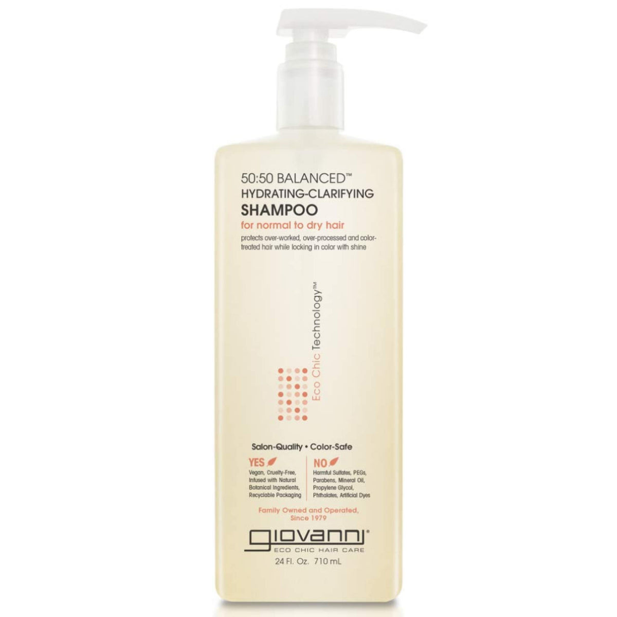 GIOVANNI 50:50 balance bottle ready for gentle daily cleansing and moisture