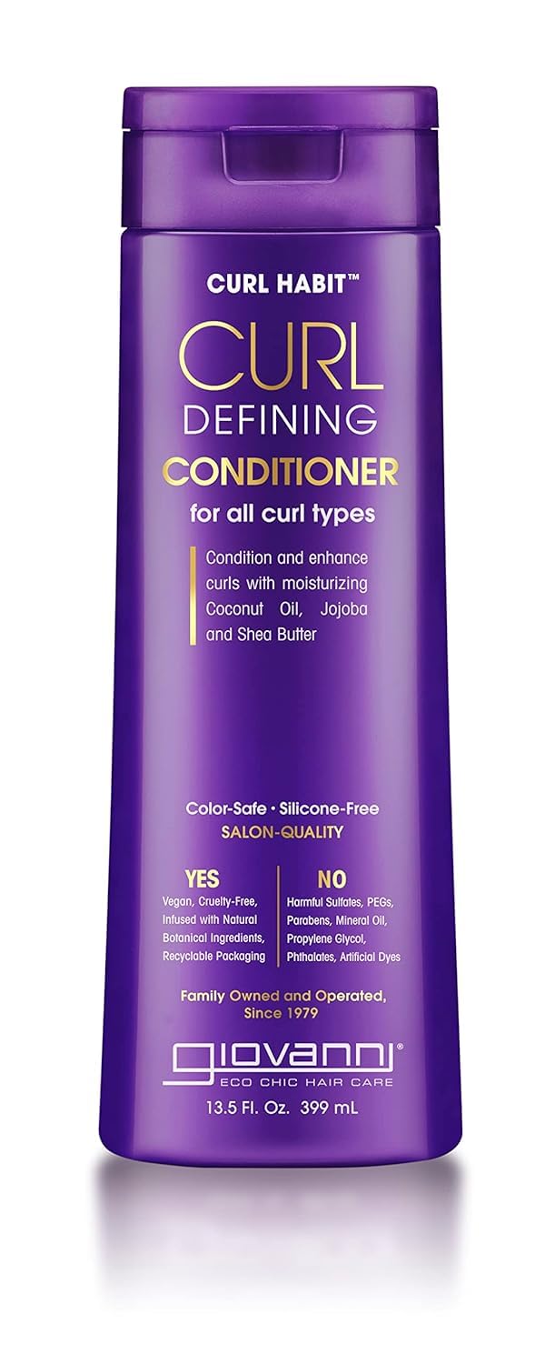 GIOVANNI Curl Defining Conditioner bottle shows defined curls and hydration
