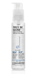 GIOVANNI Eco Chic Frizz Be Gone bottle close-up for frizz control and shine.