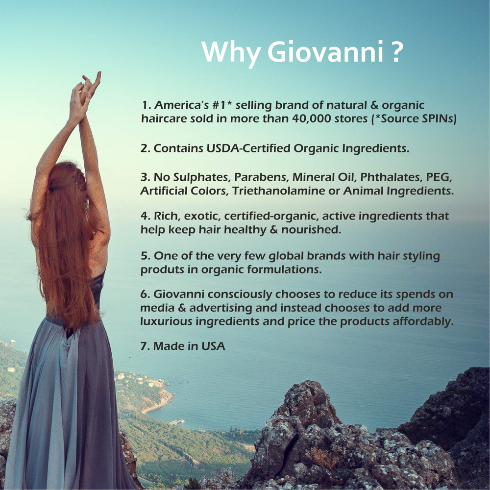 GIOVANNI Eco Chic cruelty-free serum being applied for healthy-looking defined curls.