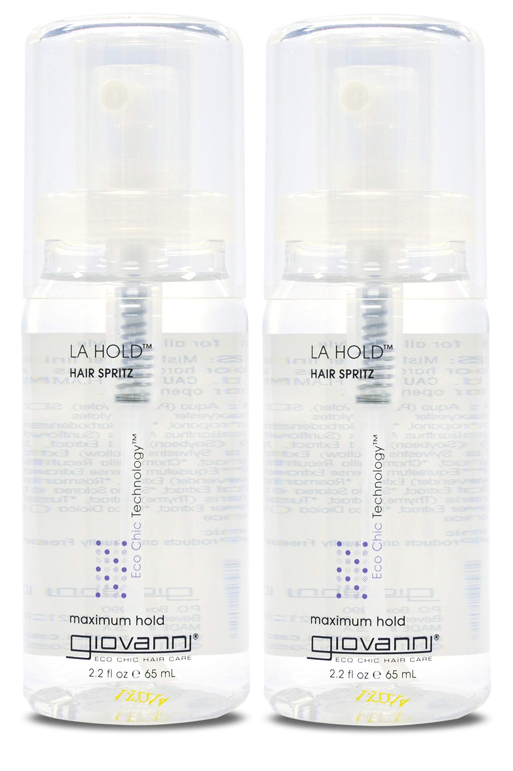 Giovanni L.A. Hold Hair Spray bottle front view for on-the-go styling.