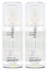 Giovanni L.A. Hold Hair Spray duo pack back view showing travel-friendly packaging.