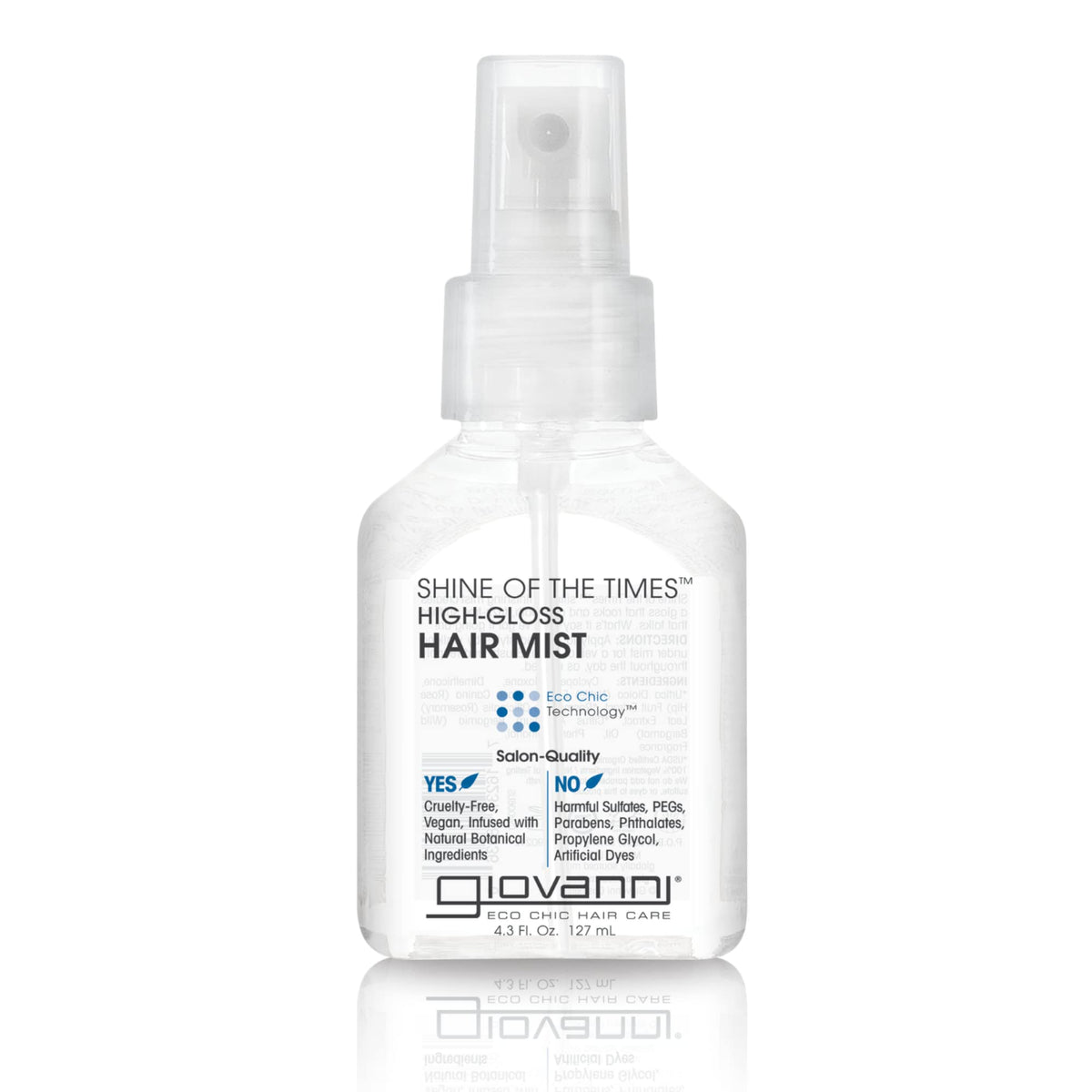 GIOVANNI Shine of the Times bottle front with sleek salon finish