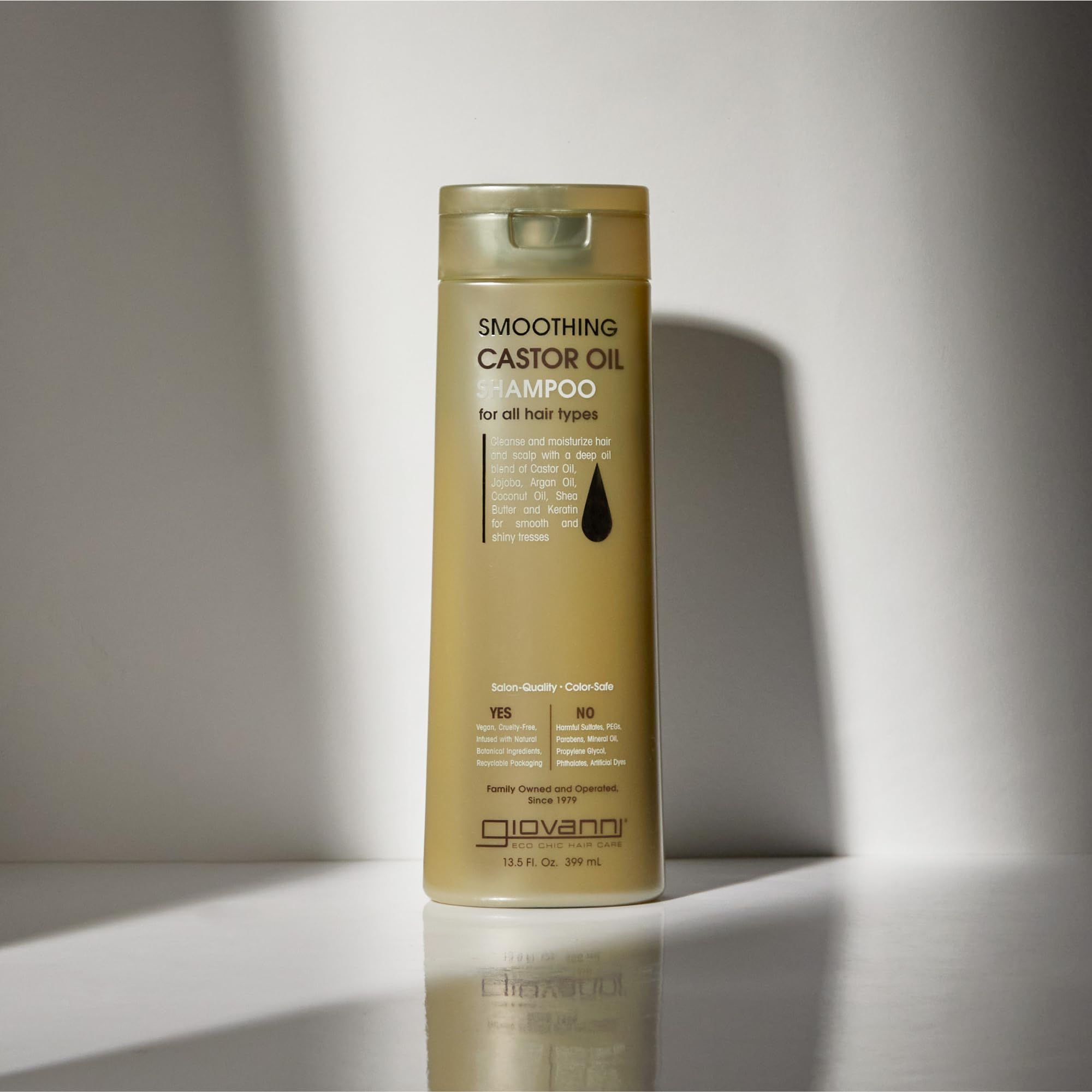 GIOVANNI smoothing castor oil shampoo foam demonstrates luxe cleansing