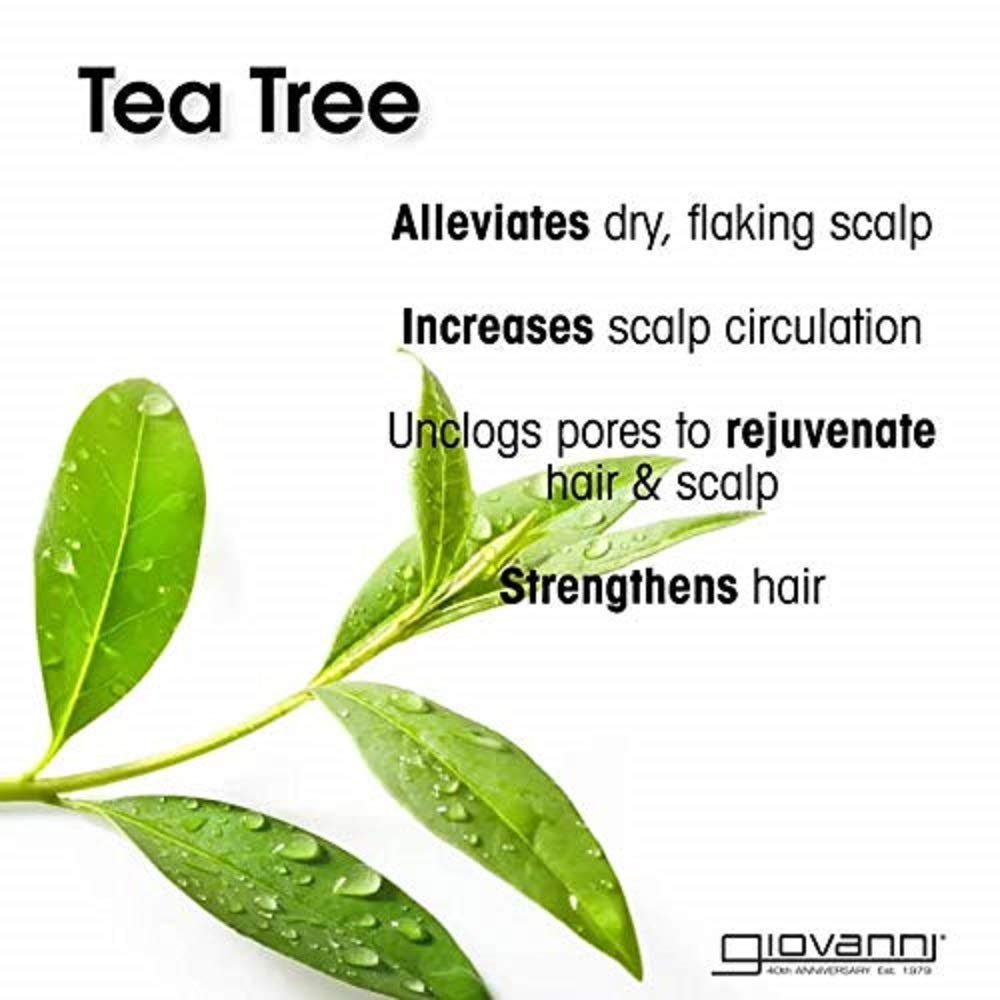 GIOVANNI conditioner ingredients closeup featuring organic oils for detangling and conditioning.