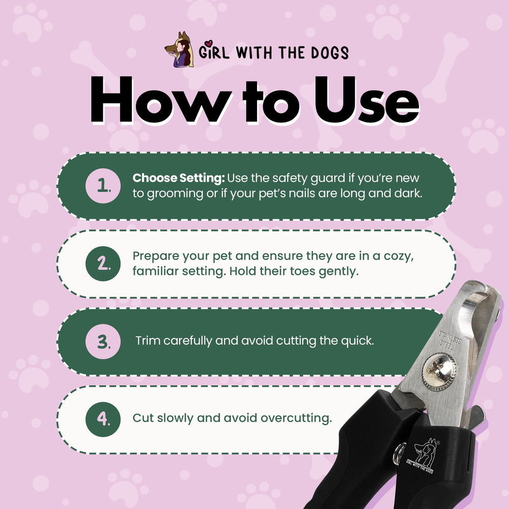 Girl With The Dogs pet nail clippers durable design for long-lasting grooming sessions.