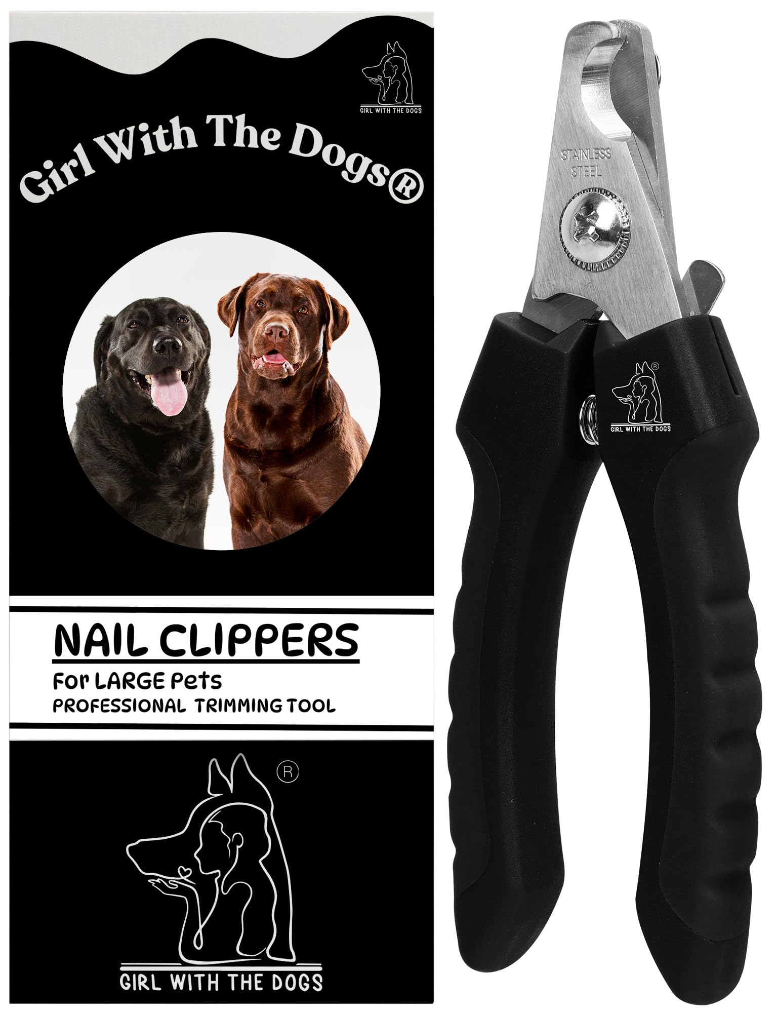 Girl With The Dogs pet nail clippers stainless steel for durable, precise trims.
