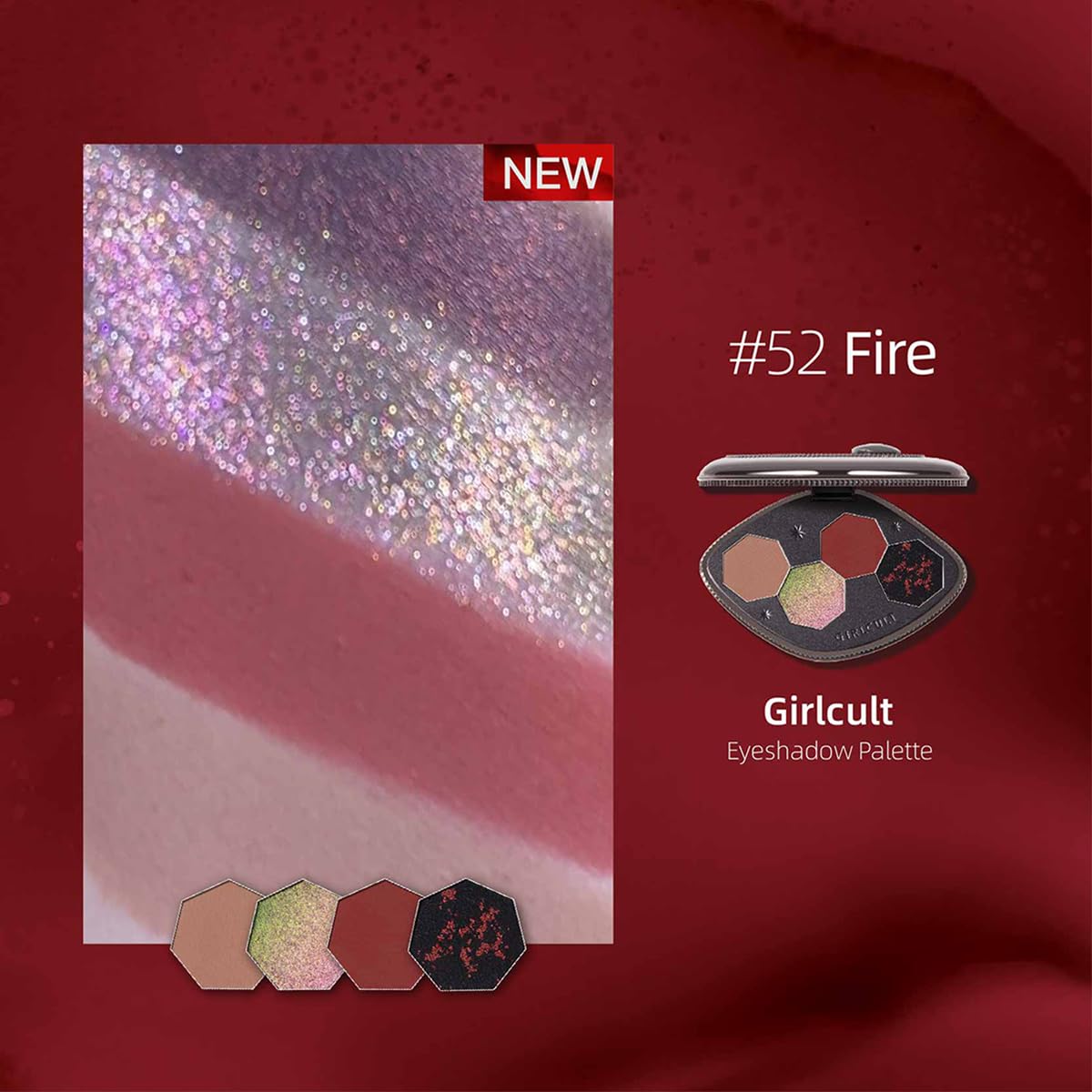 GIRLCULT quad matte shades swatches for versatile everyday to glam looks.