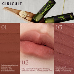 GIRLCULT Matte Lipstick S05 soft-focus finish visually smoothing pout