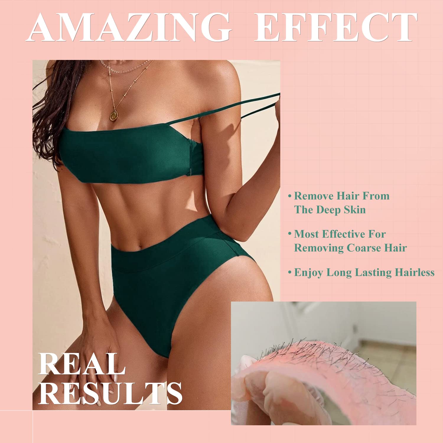 At-home waxing with GIRLEARLE beads for full-body use at home.