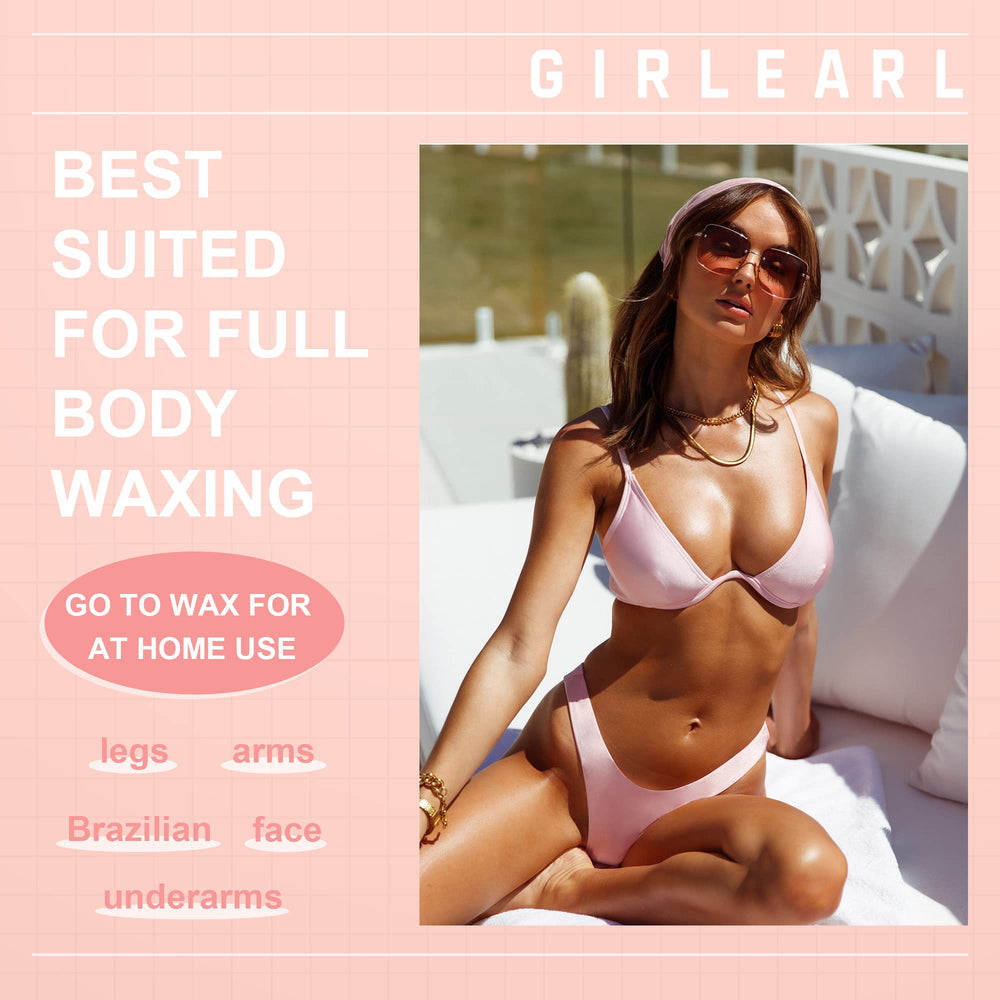 GIRLEARLE legs and underarms waxing with hard wax beads.