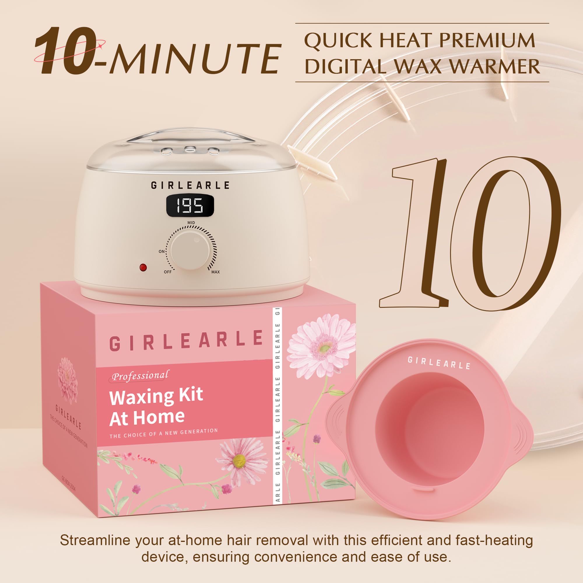 GIRLEARLE cream wax beads for smooth, efficient hair removal at home
