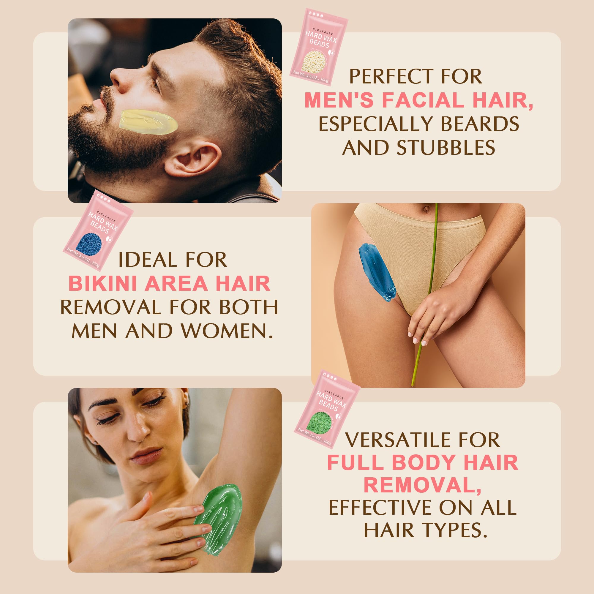 GIRLEARLE included massage oils enhance post-wax skin care