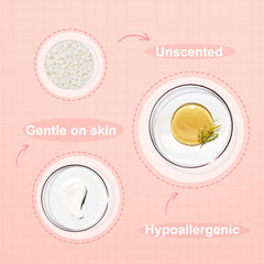 GIRLEARLE white wax beads close-up showing vegan hypoallergenic formula for sensitive skin waxing.