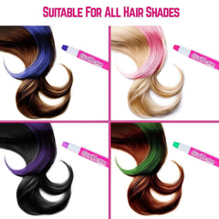 GirlZone Tizas para el pelo, colores metalicos para brillos en cabello y looks festivos.