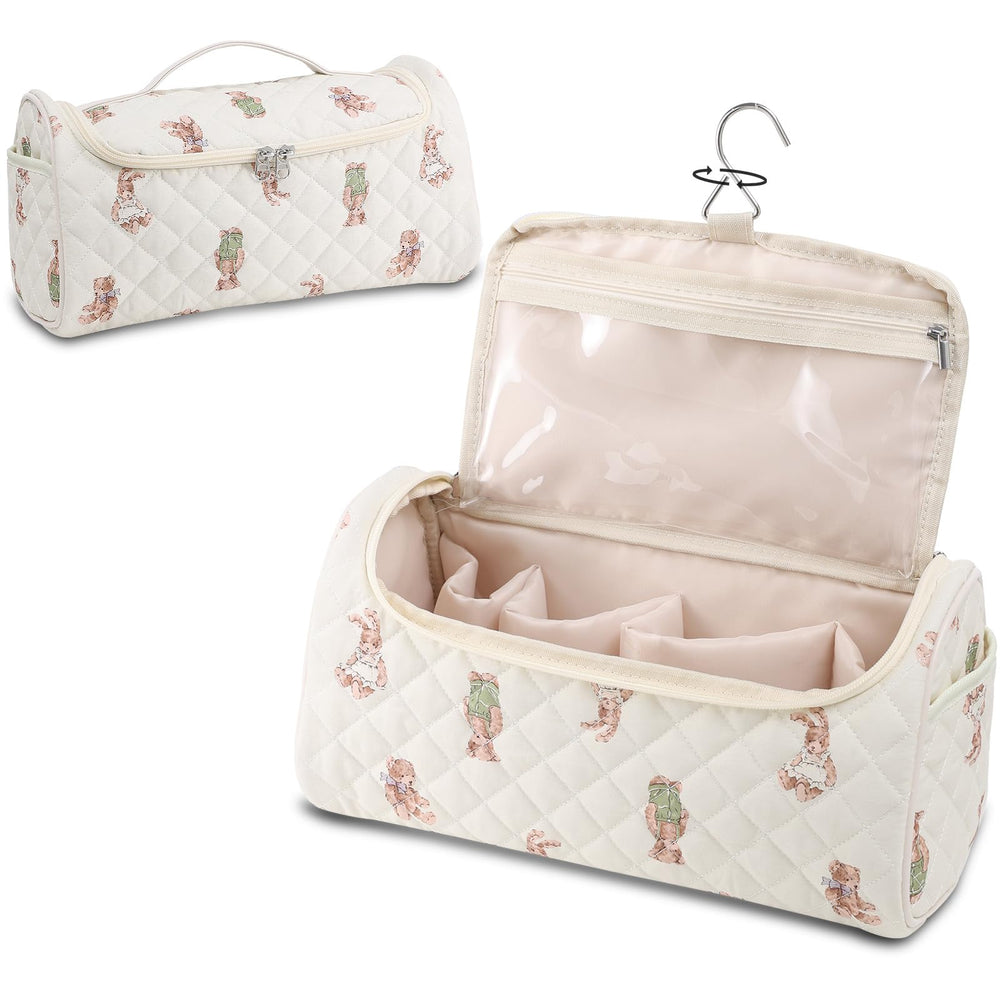 GISMTR quilted travel case exterior showcases stylish storage for Dyson Airwrap and attachments.