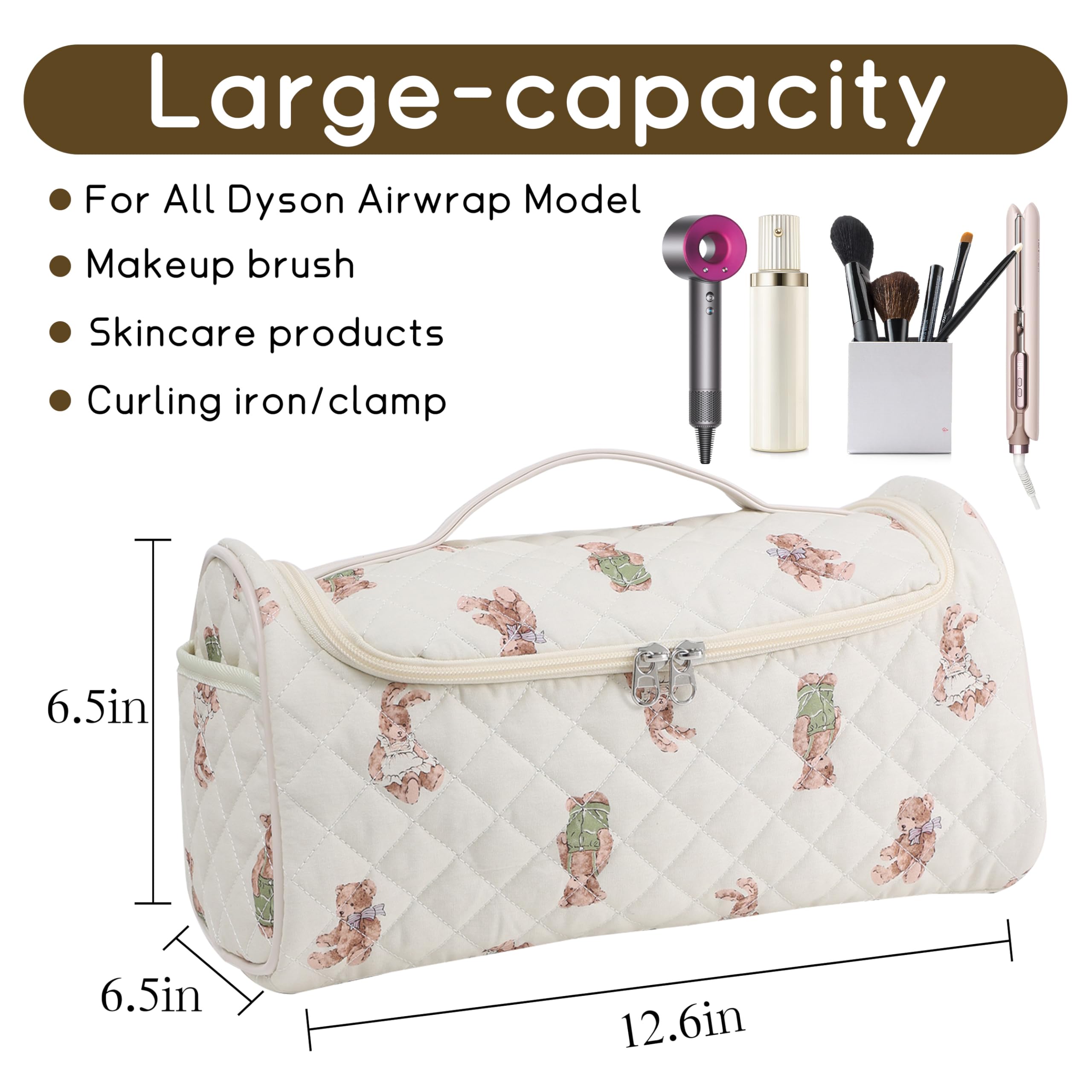 GISMTR travel case interior compartments protect delicate styling tools with padded dividers.