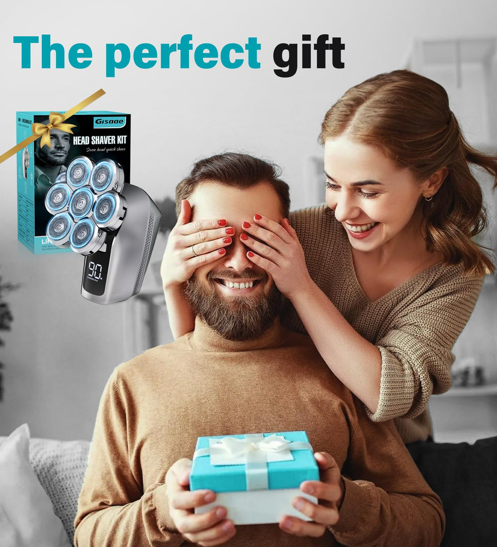 Gisaae grooming kit includes 7D head, trimmer, guides for versatile styling.